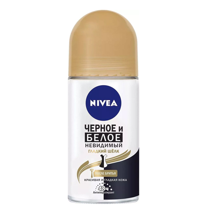 NIVEA GOLD ქალის ბურთულიანი დეოდორატი 'შავი და თეთრი' 50 მლ (ნივეა
