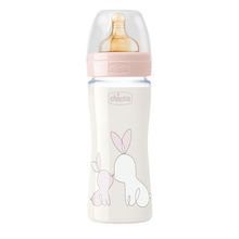 Product image of Chicco მინის ბოთლი სილიკონის თავით 2400მლ 0+