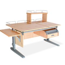 Product image of სამეცადინო მაგიდა ერგო ეკო 75/40, ტუმბო TCH 07, გვერდითა თაროთი, უკანა ერთ და ორ იარუსიანი თარო