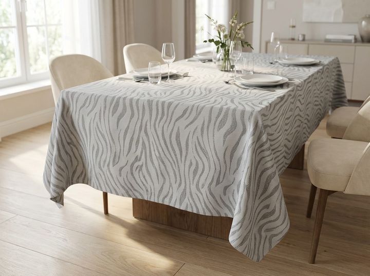 zebra-jacquard-tablecloth-140x250-mink-magidis-gadasafarebeli
