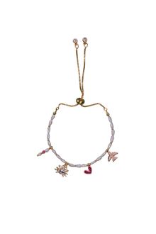 Product image of De Aure მარგალიტის სამაჯური ჩარმებით