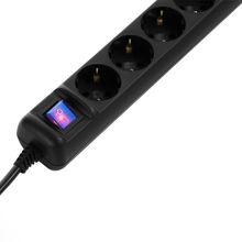 Product image of 2E 5XSchuko switch 5м black დენის გამანაწილებელი
