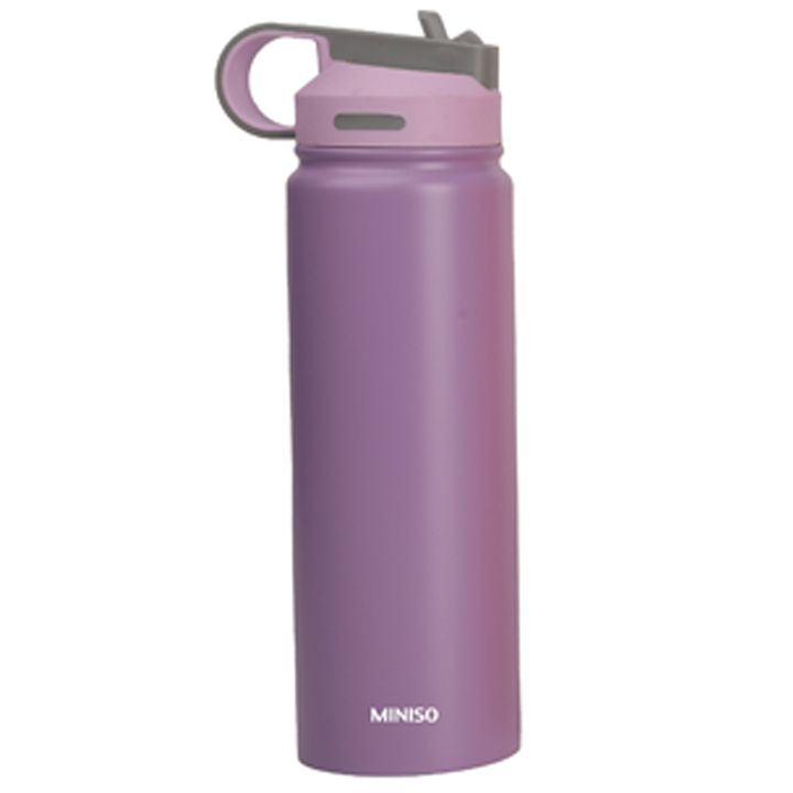 miniso-solid-color-stainless-steel-bottle-with-handle-and-straw-lid-900ml-purple-botli