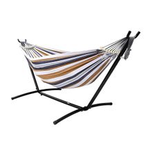 Product image of ჰამაკის სადგამი - მეტალის (+ ყავისფერი ჰამაკი)