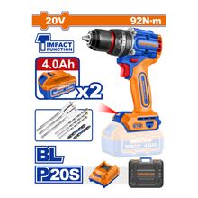 Product image of WADFOW WCDP9281 20V უნახშირო ელექტრო ხრახნდამჭერი