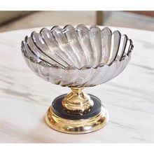 Product image of FRENCH HOUSE მინის სახილე ვაზა მეტალის ძირზე