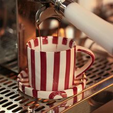 Product image of Cocktail/კოქტეილი STRIPED HANDMADE 200მლ ყავის ჭიქა და ლამბაქი