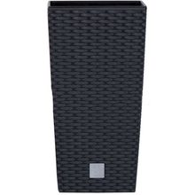 Product image of PROSPERPLAST RATO SQUARE DRTS S433 265 მმ, ანტრაციტი პლასტმასის ქოთანი ყვავილებისთვის