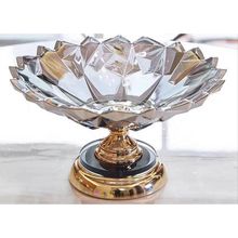 Product image of FRENCH HOUSE მინის სახილე ვაზა მეტალის ძირზე