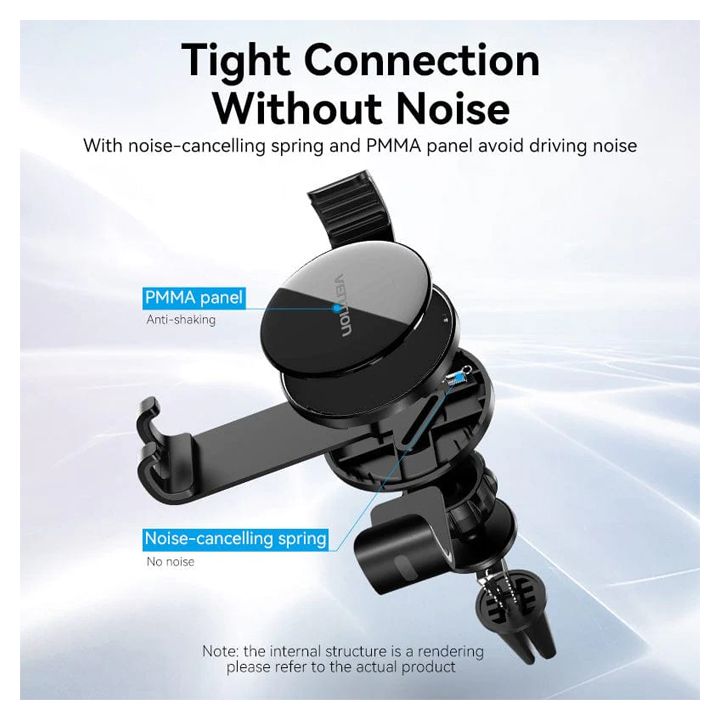 vention-kcsb0-auto-clamping-car-phone-mount-with-duckbill-clip-black-disc-fashion-type-photo-3