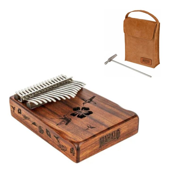 mahalo-mka17hb-kalimba-hibiscus-with-tuning-hammer-and-carry-bag-kalimba-chantit-photo-2