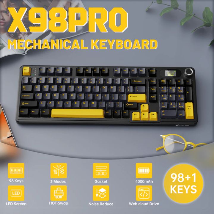 attack-shark-keyboard-mechanical-x98-pro-1khz-gaming-klaviatura-photo-2