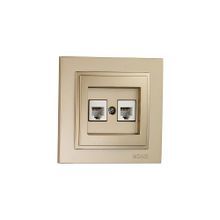 Product image of როზეტი ინტერნეტის CAT6 + RJ11 DESPINA TITANYUM