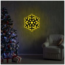 Product image of Cozy Home საახალწლო კედლის სანათი 28X32სმ Snowflake 2 Yellow