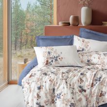 Product image of Cotton Box Satin Double Duvet Cover Set Nebulae Indigo ორსაწოლიანი სატინის თეთრეულის ნაკრები