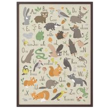 Product image of First Papers Woodland საბავშვო პოსტერი ჩარჩოთი "ინგლისური ანბანი"