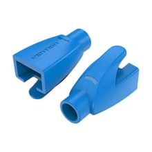 Product image of VENTION IODL0-100 RJ45 Strain Relief Boots Blue PVC Type 100 Pack ქსელის კაბელის დამცავი
