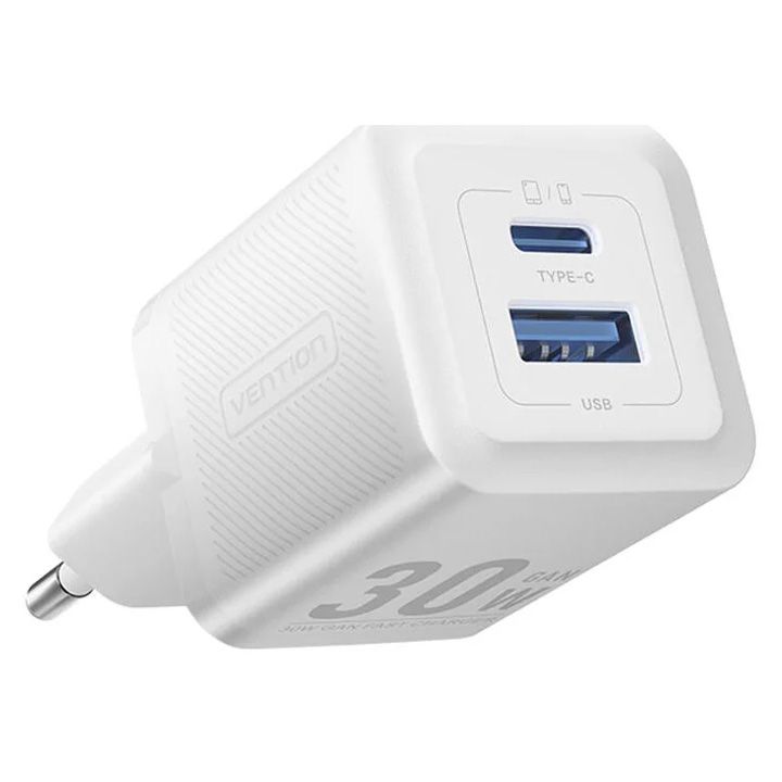 vention-feqw0-eu-2-port-usb-c-a-gan-charger-30w30w-eu-plug-white-photo-2