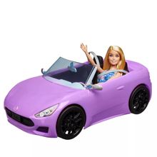 Product image of Mattel Barbie ქერათმიანი ბარბი იასამნისფერი მანქანით