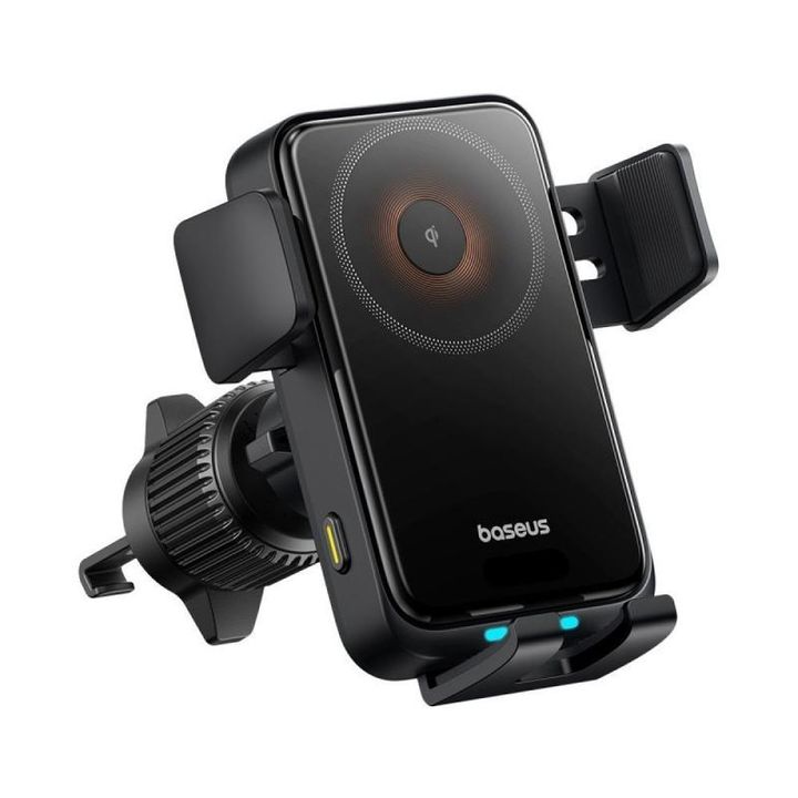 os-baseus-wisdom-pro-auto-coil-alignment-car-mount-wireless-charger-air-outlet-version-cosmic-black-manqanis-usadeno-damteni-photo-2