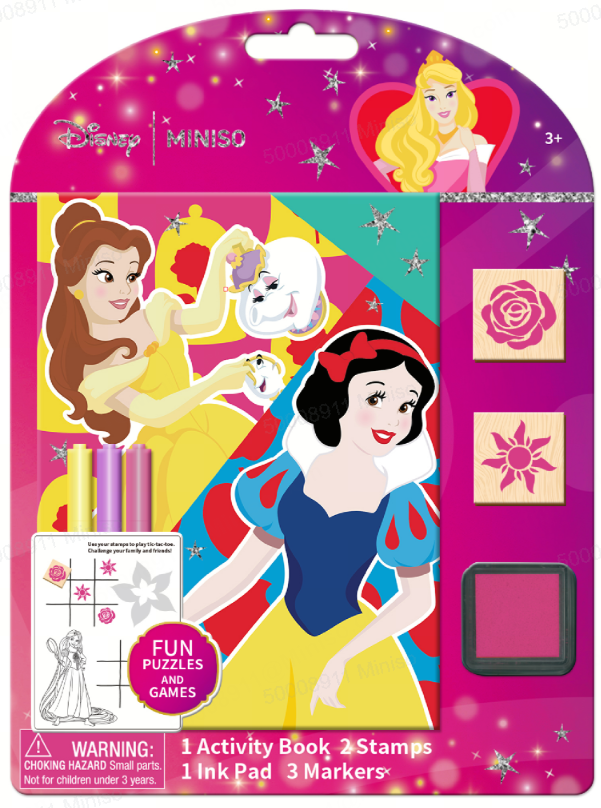 miniso-disney-princess-collection-stamp-drawing-set-sakhatavi-nakrebi