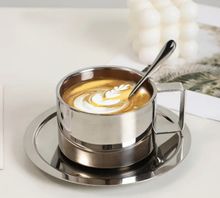 Product image of Cocktail ჩაის/ყავის ჭიქა თეფშით და კოვზით მეტალის "METAL ACCENTS"