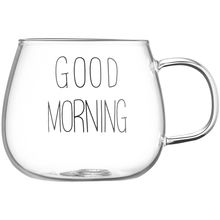 Product image of ჩაის ჭიქების ნაკრები ARDESTO AR2635GM GLASS MUG SET GOOD MORNING (350 ML, 2 PCS)