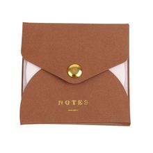 Product image of Light Khaki Series Sticky Notes Set with Metal Button (PDQ) ჩასანიშნი ფურცლები