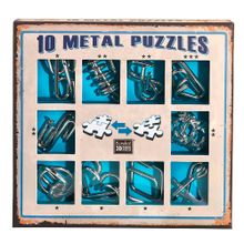 Product image of 10 Metal Puzzles - Blue Set თავსატეხი