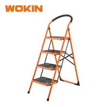 Product image of კიბე Wokin 682004, 4 steps, 150Kg, Steel Step-Ladder, Black/Orang