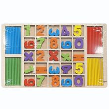 Product image of ასაწყობი ხის ციფრების ნაკრები